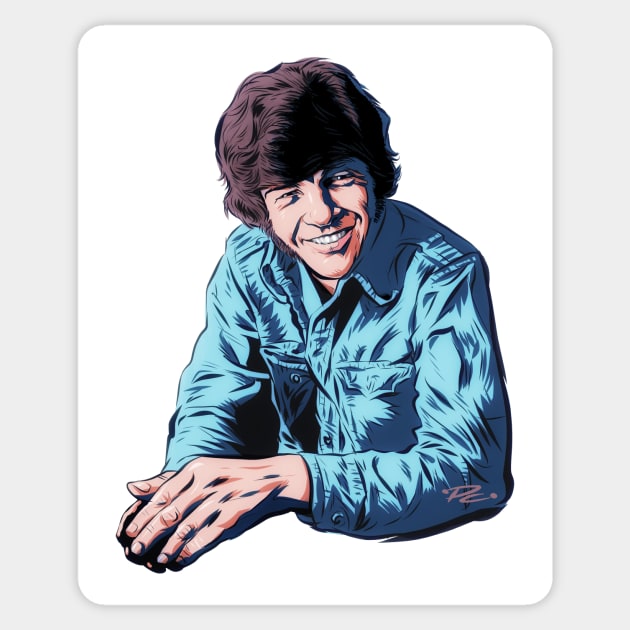 Tony Joe White - An illustration by Paul Cemmick Sticker by PLAYDIGITAL2020